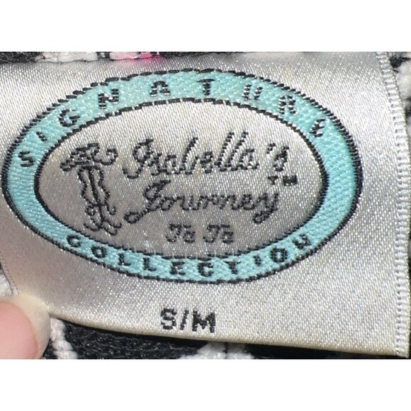 Vintage Isabella’s Journey Black & White Floral Blazer With Red Trim Sz S/M - Picture 2 of 7